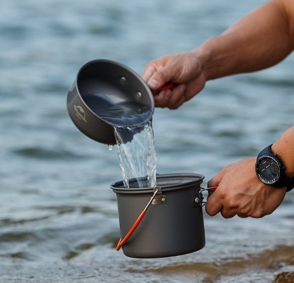 portable four in one aluminum cookware set for camping portable four in one aluminum cookware set for camping