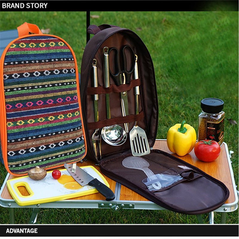 outdoor barbecue cookware set with chopping board and knife outdoor barbecue cookware set with chopping board and knife