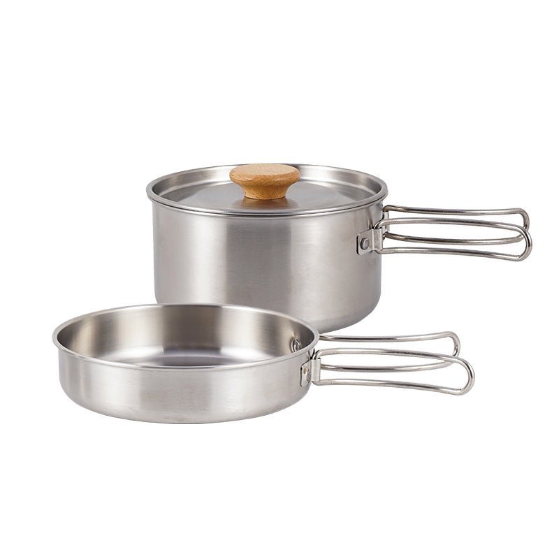 stainless steel folding handle pot set stainless steel folding handle pot set