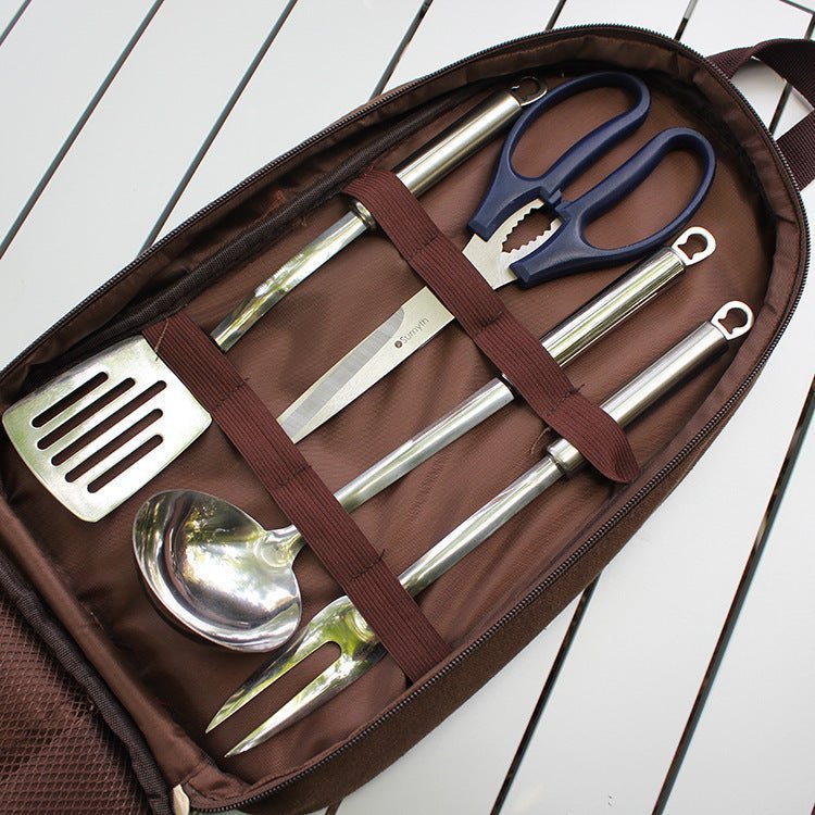 outdoor barbecue cookware set with chopping board and knife outdoor barbecue cookware set with chopping board and knife