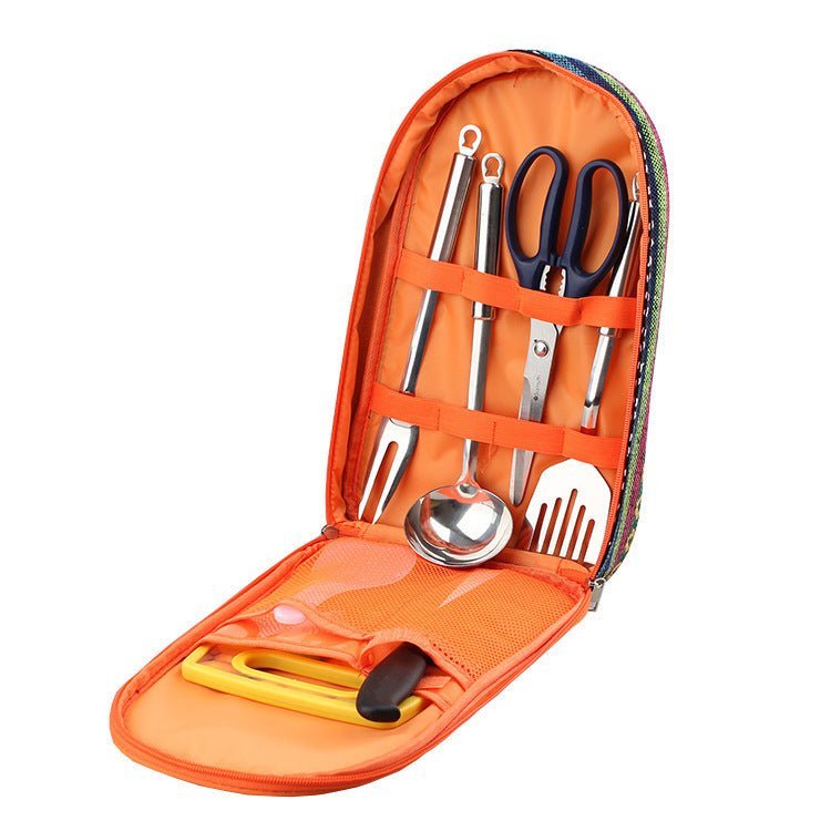 outdoor barbecue cookware set with chopping board and knife outdoor barbecue cookware set with chopping board and knife