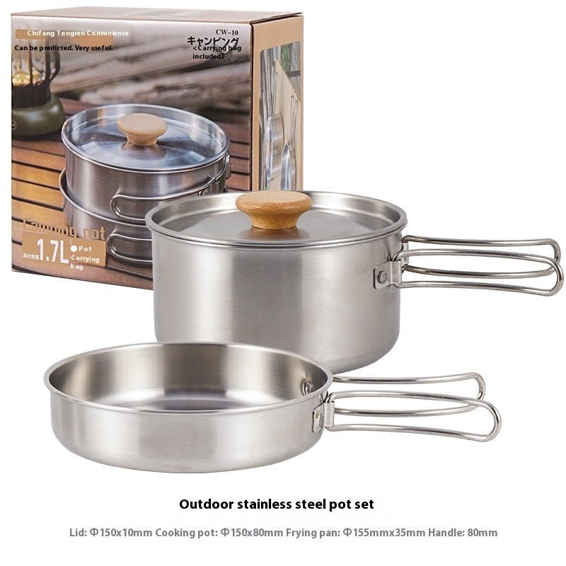 stainless steel folding handle pot set stainless steel folding handle pot set