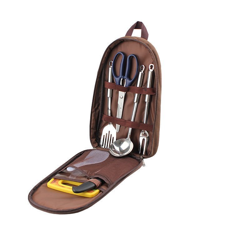 outdoor barbecue cookware set with chopping board and knife outdoor barbecue cookware set with chopping board and knife